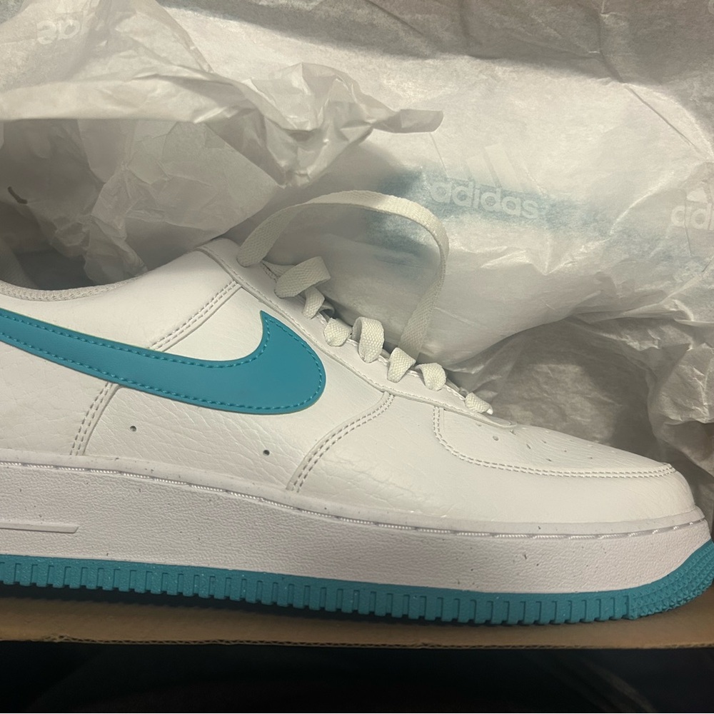 NWT Nike Air Force 1 '07 White and Volt Sneakers